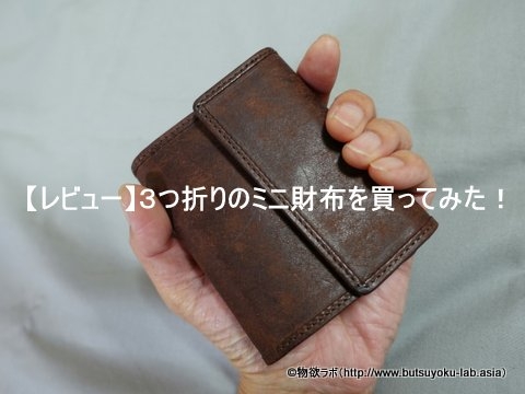 【レビュー】３つ折りのミニ財布を買ってみた！（sot コンパクトウォレット so-w-0138）