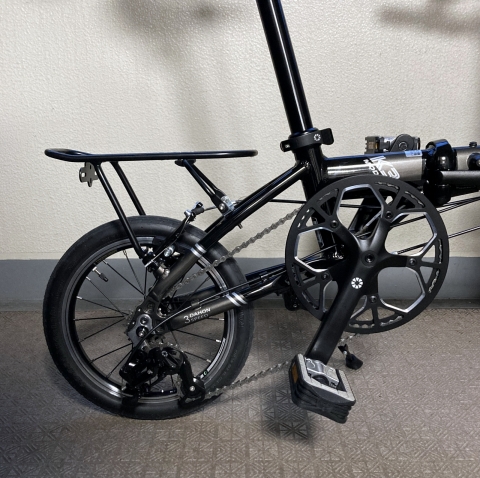 ダホンK3中華製リヤキャリアを装着した画像 ダホンK3中華製リヤキャリアを装着した画像